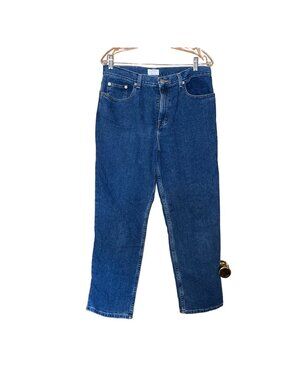 Loft Petite Womens Denim Jeans 12P 100% Cotton Blue Casual Classic Straight Leg